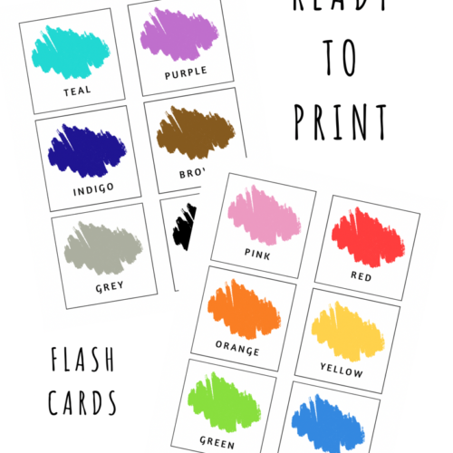 FLASHCARDS FOR COLORS – FREE PRINTABLE